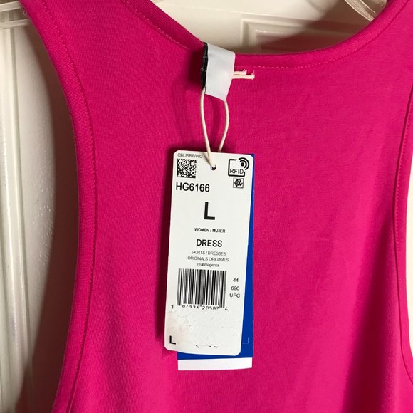 NWT Adidas Women's Adicolor Essentials Racerback Tank Dress ~ Size L - Picture 4 of 4